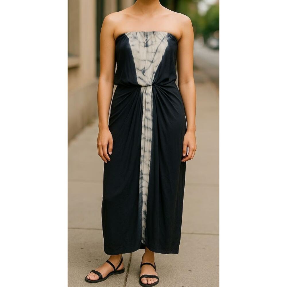 Young Fabulous & Broke Women's Tie Dye Print Maxi Dress Black Size Small